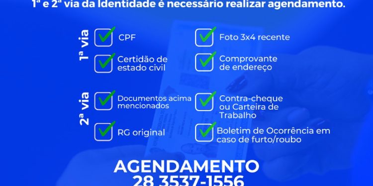Iconha: Prefeitura abre agendamento para emissão de carteira de identidade