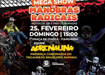 Itapemirim: Show de manobras radicais com motos e fogo no domingo (25)
