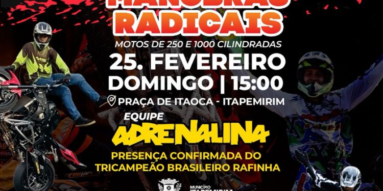 Itapemirim: Show de manobras radicais com motos e fogo no domingo (25)