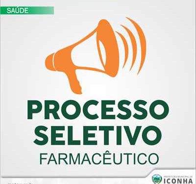 Iconha: Saúde abre processo Seletivo para farmacêutico