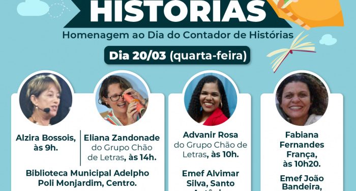 Vitória: Dia Internacional do Contador de Histórias ganha programação especial da Cultura