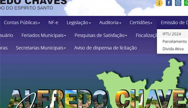 Alfredo Chaves: Emissão do boleto do IPTU 2024 já pode ser feita pelo site da prefeitura