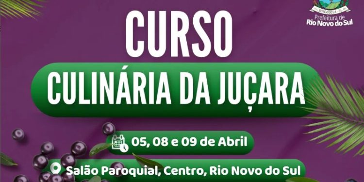 Rio Novo: Prefeitura oferece curso de culinária com Juçara