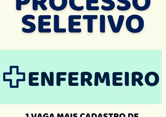 Rio Novo: Saúde abre inscrições para processo seletivo de enfermeiro
