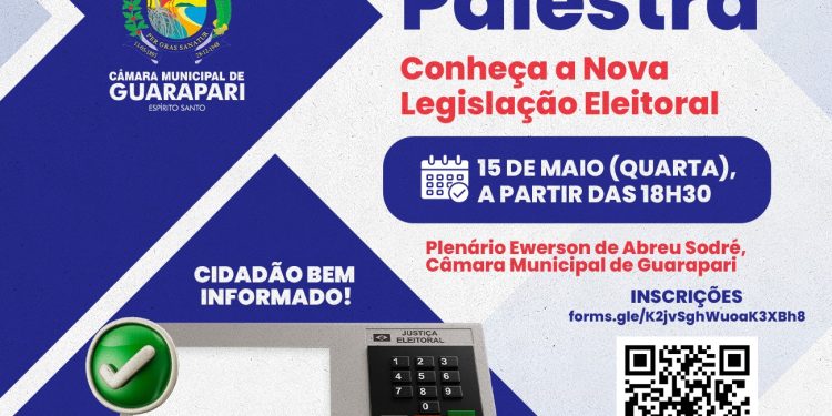 Guarapari: Câmara de Vereadores faz palestra sobre legislação eleitoral para a população nesta quarta (15)