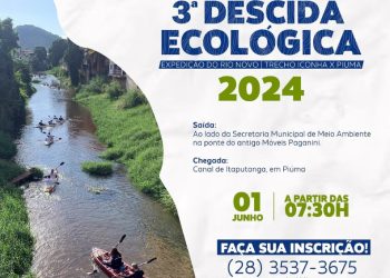 Iconha: Inscrições abertas para a 3ª Descida Ecológica – Expedição do Rio Novo