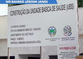 Iconha: Obras avançam na USB do bairro Jardim Jandira