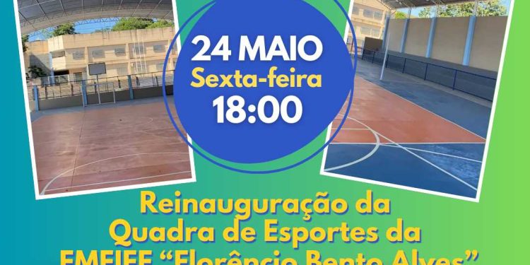Itapemirim: Prefeitura reinaugura quadra em Córrego do Ouro nesta sexta (24)