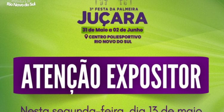 Rio Novo: Plantão tira-dúvidas de expositores da Festa da Juçara 2024 nesta segunda (13)