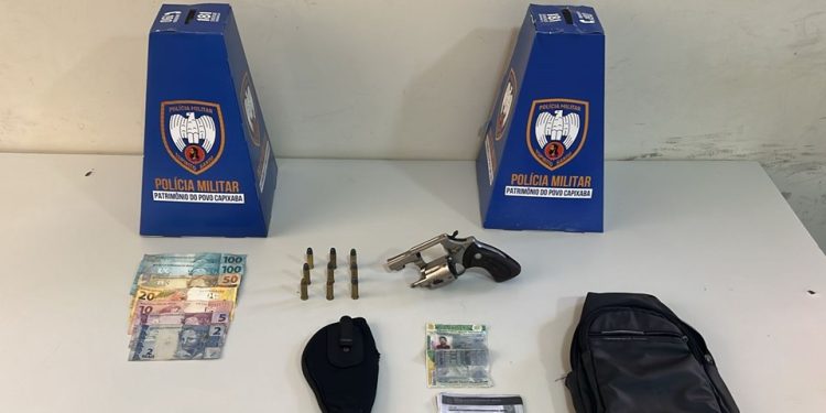 Guarapari: Militares do 10º BPM apreendem arma de fogo, munições e drogas