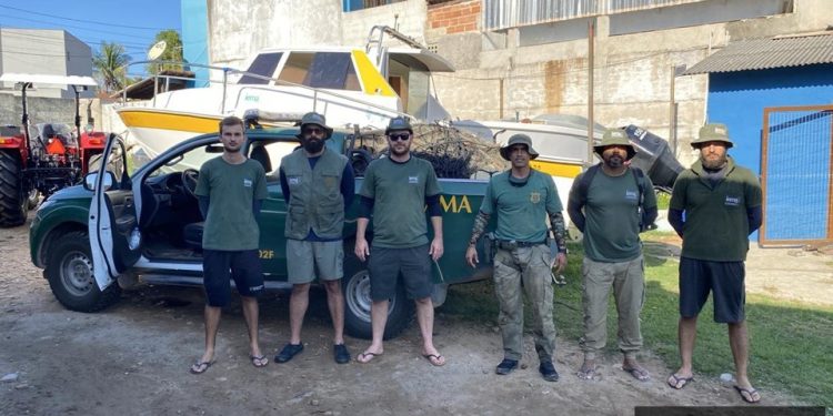 Guarapari: Iema e Ibama apreendem mais de 2 mil metros de redes ilegais de pesca