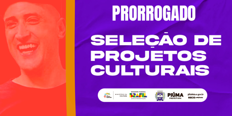 Piúma: Prefeitura prorroga prazo de inscrição de projetos culturais