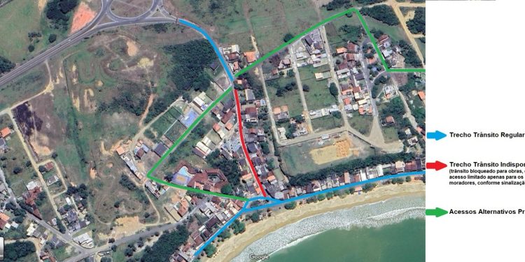 Anchieta: Obras na orla de Ubu interditam trânsito na Rua do Trevo