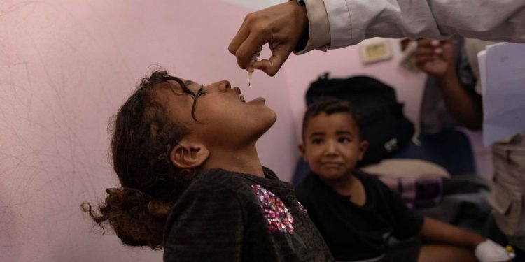 Gaza: Campanha contra pólio supera meta da OMS ao registrar 160 vacinados em dois dias