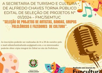 Alfredo Chaves: Cultura e Turismo abre mais um edital de incentivo à manifestações culturais