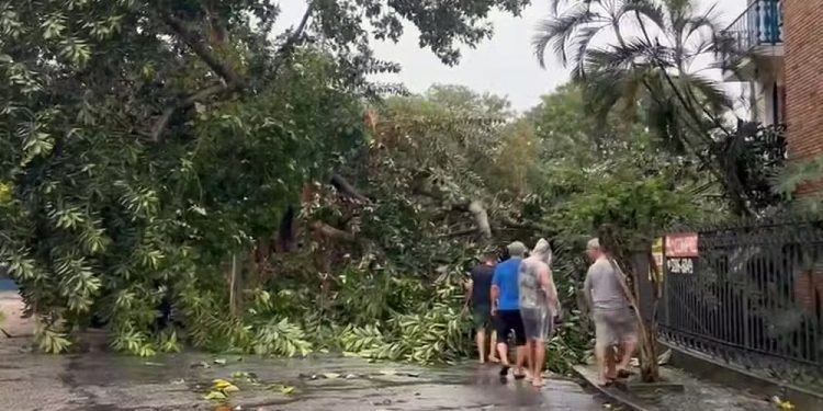 RJ: Chuva e vento matam 3, deixam navio à deriva, afetam transportes e derrubam árvores