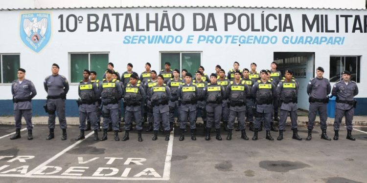 Guarapari: 10º Batalhão da PM recebe 31 soldados recém formados para o reforço do policiamento