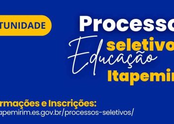 Itapemirim: Prefeitura anuncia processo seletivo com vagas na área da Educação