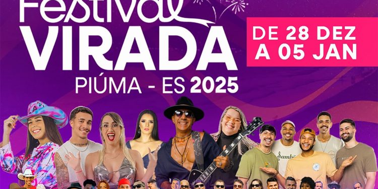 Piúma: Prefeitura divulga programação do Festival Virada Piúma 2025
