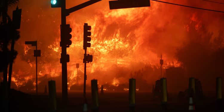 EUA: Incêndio florestal assola Los Angeles e força evacuação de 30 mil pessoas