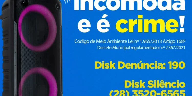 Piúma: Fiscalização alerta que som alto é crime