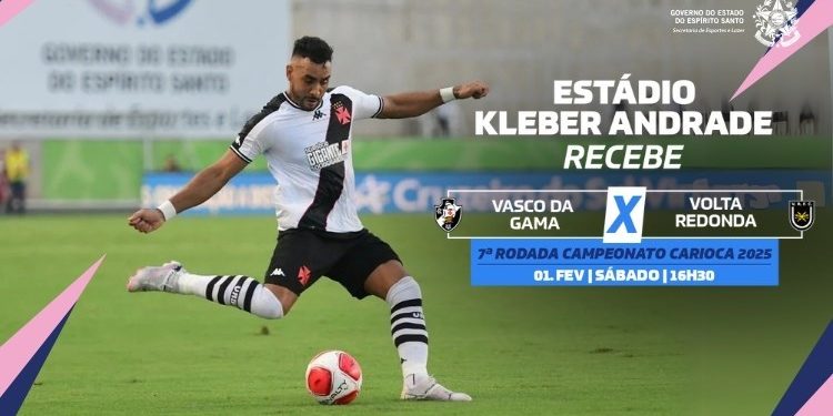 Espírito Santo: Kleber Andrade recebe duelo entre Vasco e Volta Redonda no sábado (1°)
