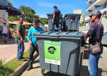 Anchieta: Prefeitura instala  novos contentores de lixo nos balneários