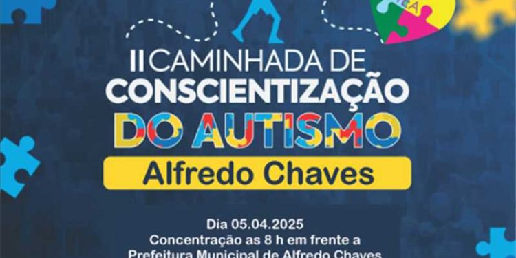 Alfredo Chaves: II Caminhada pela Conscientização do Autismo acontece no sábado (5)