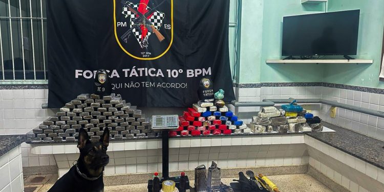 Guarapari: Força Tática do 10° BPM faz grande apreensão de drogas