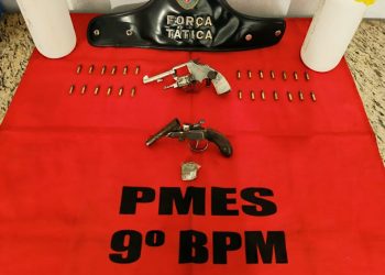 Cachoeiro de Itapemirim: Força Tática da PM apreende armas, munições e lança-perfume