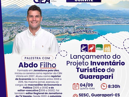 Guarapari: Lançamento do projeto “Inventário Turístico do Município” terá palestra de Abdo Filho