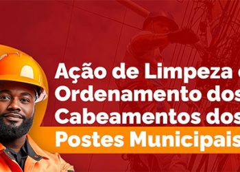 Piúma: Prefeitura inicia ação de limpeza e organização dos cabos nos postes da cidade