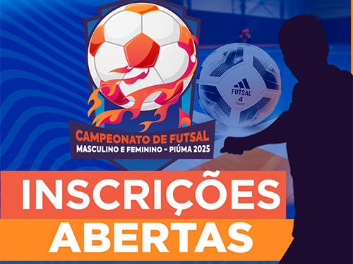 Piúma: Estão abertas as inscrições para o Campeonato Municipal de Futsal 2025