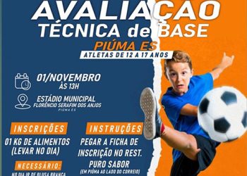 Piúma: Jovens atletas têm nova chance de brilhar na Segunda Avaliação Técnica de Base