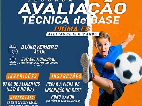 Piúma: Jovens atletas têm nova chance de brilhar na Segunda Avaliação Técnica de Base