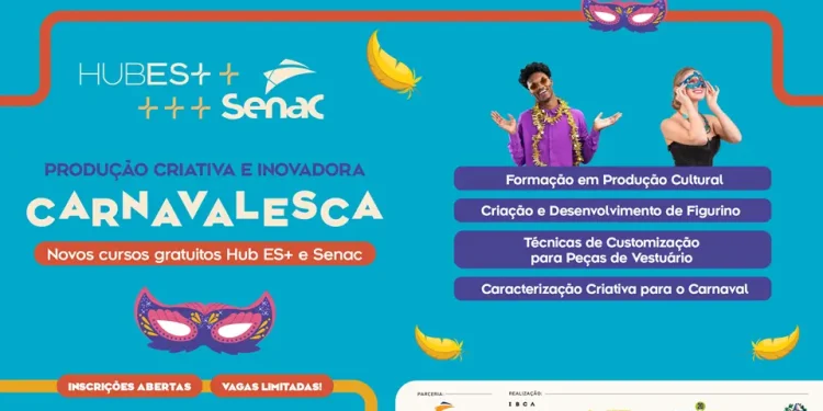 Espírito Santo: Formações gratuitas do Hub ES+ e Senac preparam profissionais para o Carnaval 2026
