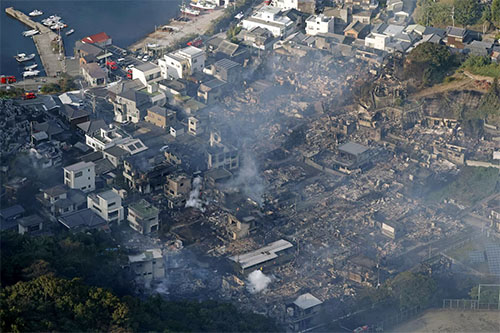 Japão: Incêndio destrói 170 construções no sul do país