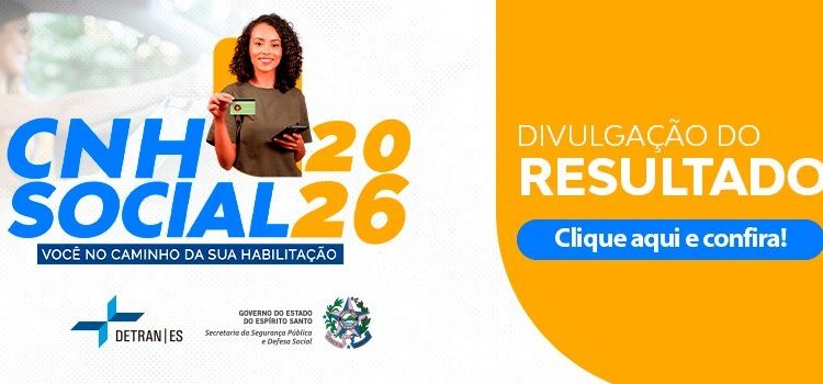 Estado: Detran|ES divulga a lista de 9 mil selecionados no CNH Social 2026