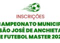 Anchieta: Inscrições abertas para o II Campeonato Municipal “São José de Anchieta” de Futebol Master