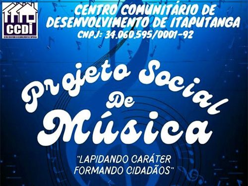Piúma: Inscrições para Projeto Social de Música em Itaputanga abertas até domingo (10)