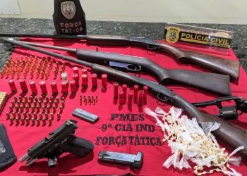 Sul do Estado: Operação integrada prende dois suspeitos e apreende armas e drogas