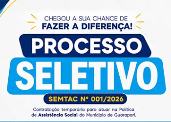 Guarapari: SEMTAC abre processo seletivo com 24 vagas temporárias para atendimento socioassistencial